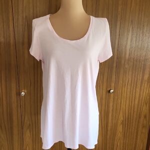 Pure Jill Soft Pink Women's Short Sleeve Elliptical Tee